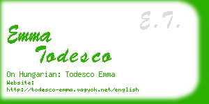 emma todesco business card